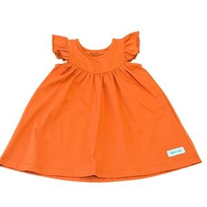 Merce + Me Girls 6m Burnt Orange Flutter Sleeve Knit Pearl Dress Tunic Gameday